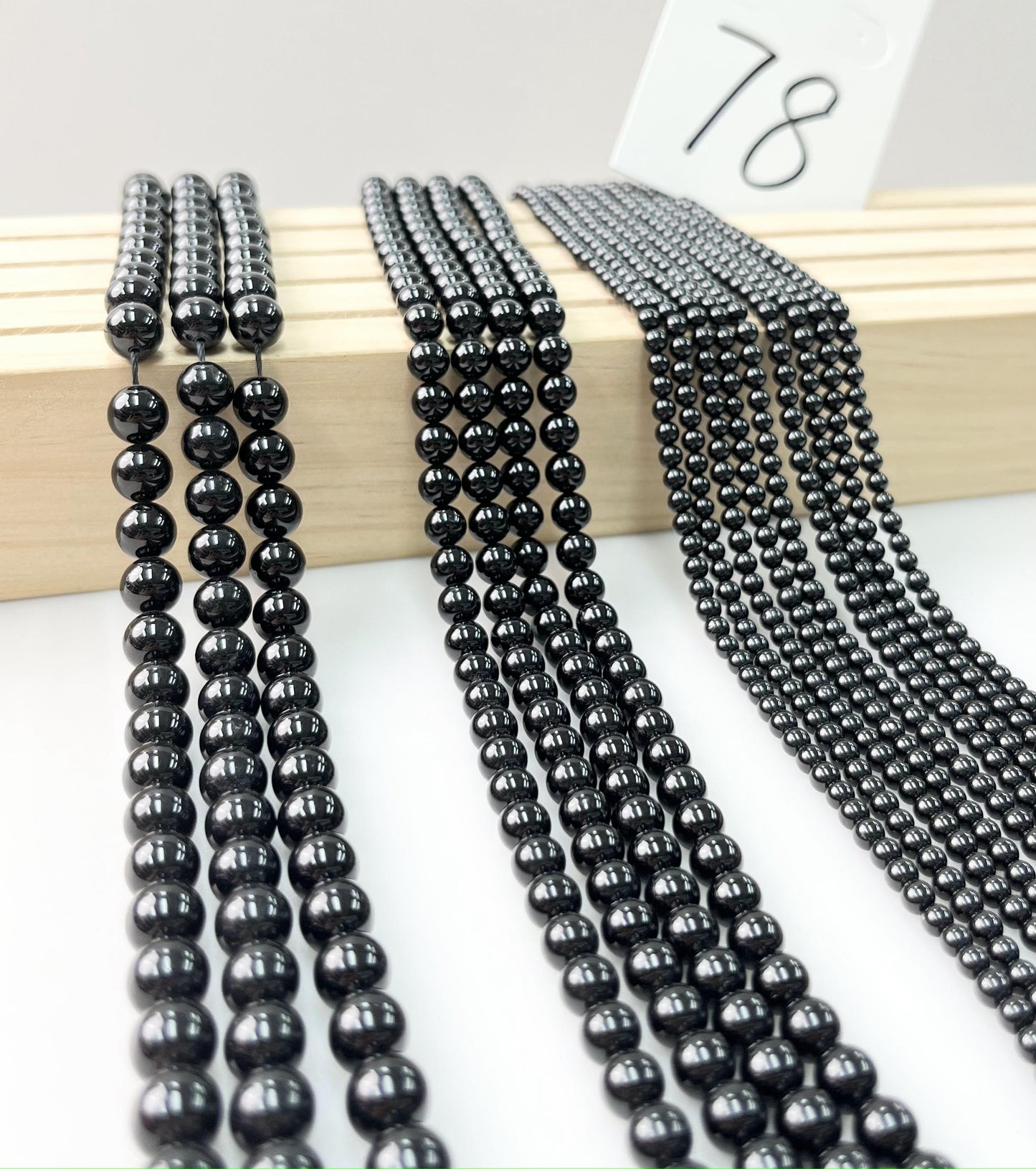 ------#65-#82 black color natural gemstone loose beads