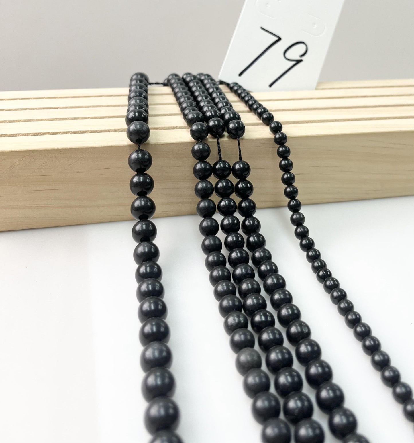 ------#65-#82 black color natural gemstone loose beads