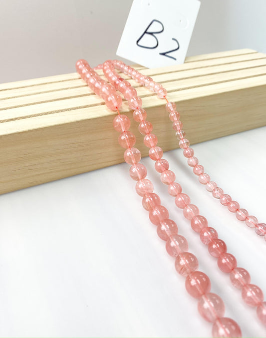 ------#B1-#B48 normal dark pink color  loose beads