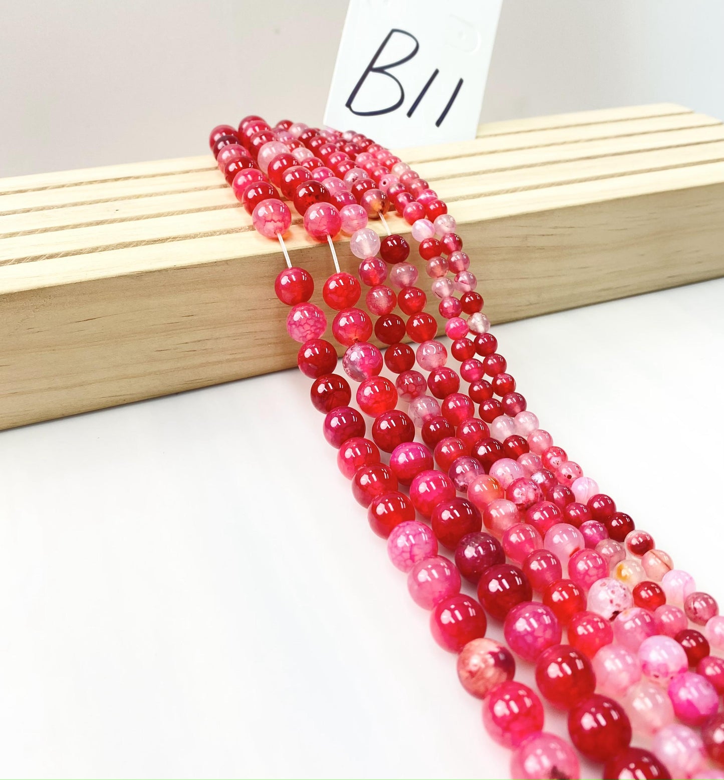 ------#B1-#B48 normal dark pink color  loose beads