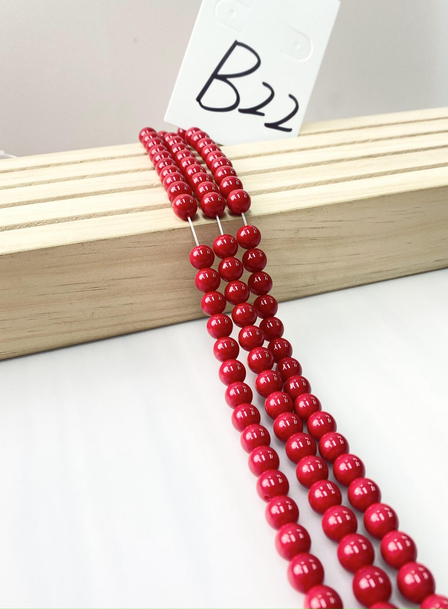 ------#B1-#B48 normal dark pink color  loose beads