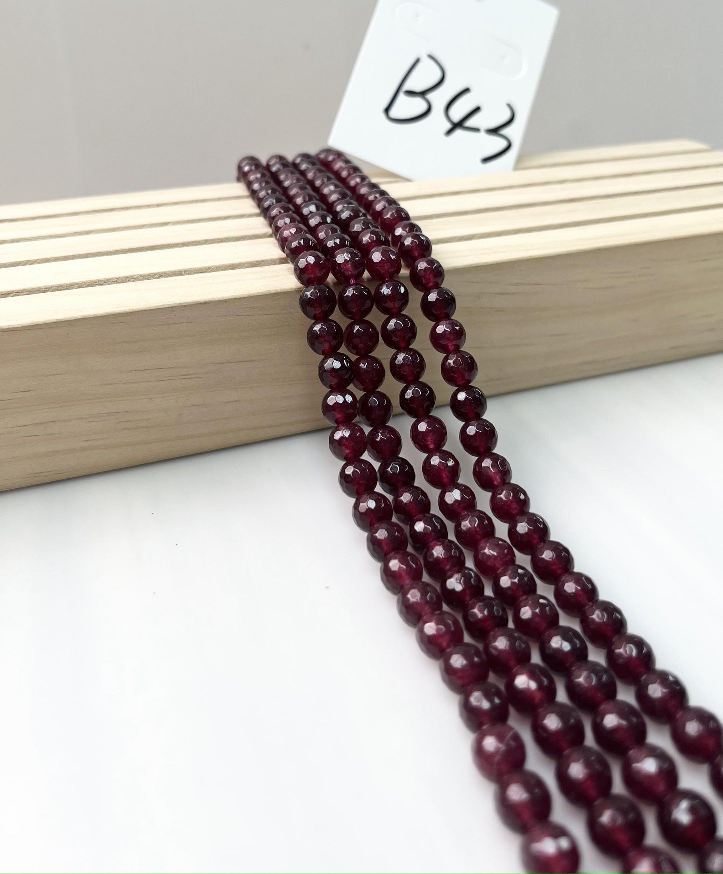 ------#B1-#B48 normal dark pink color  loose beads