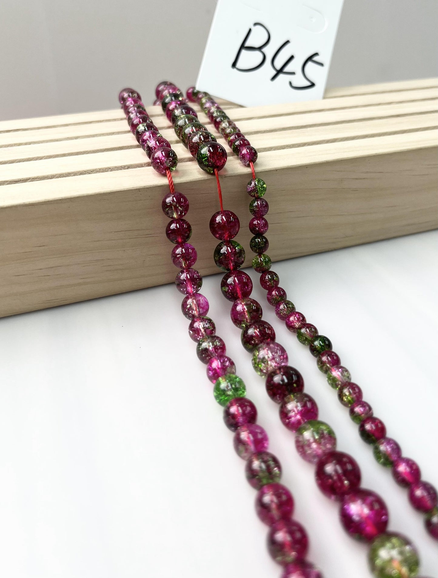 ------#B1-#B48 normal dark pink color  loose beads