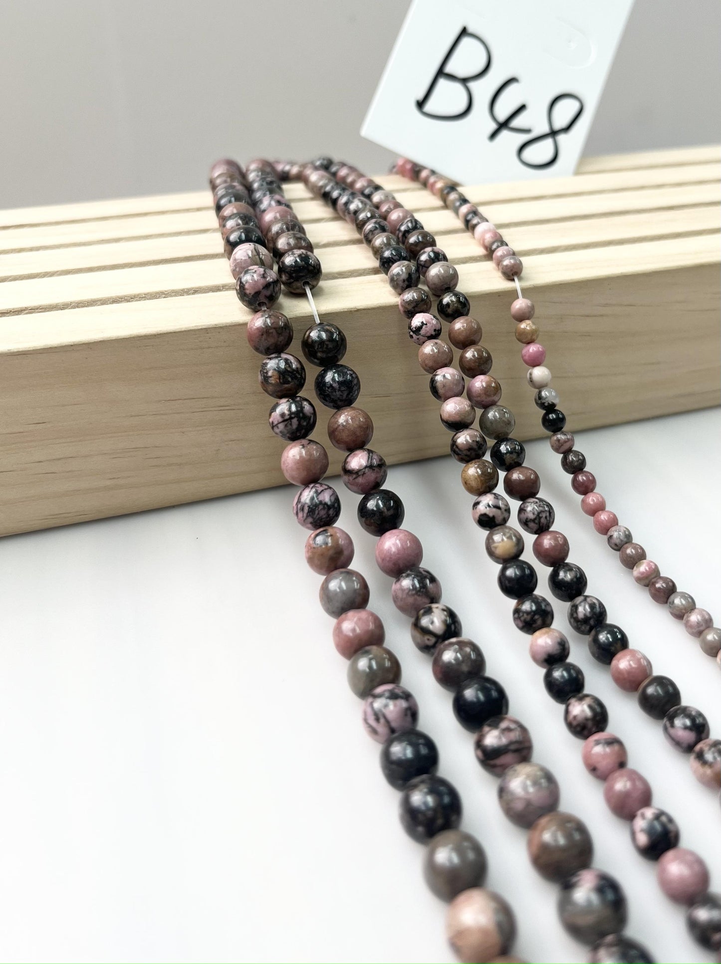 ------#B1-#B48 normal dark pink color  loose beads