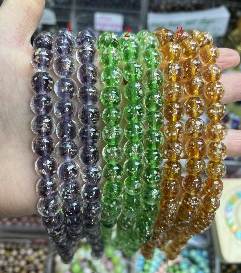 10mm Murano glowing loose beads