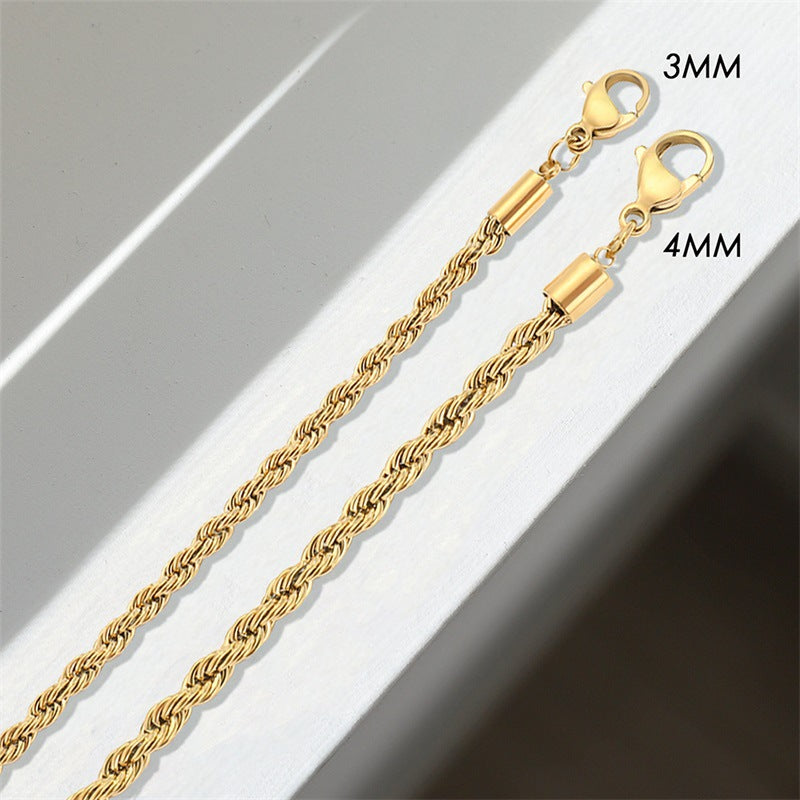 3mm 4mm stianless steel necklace chain