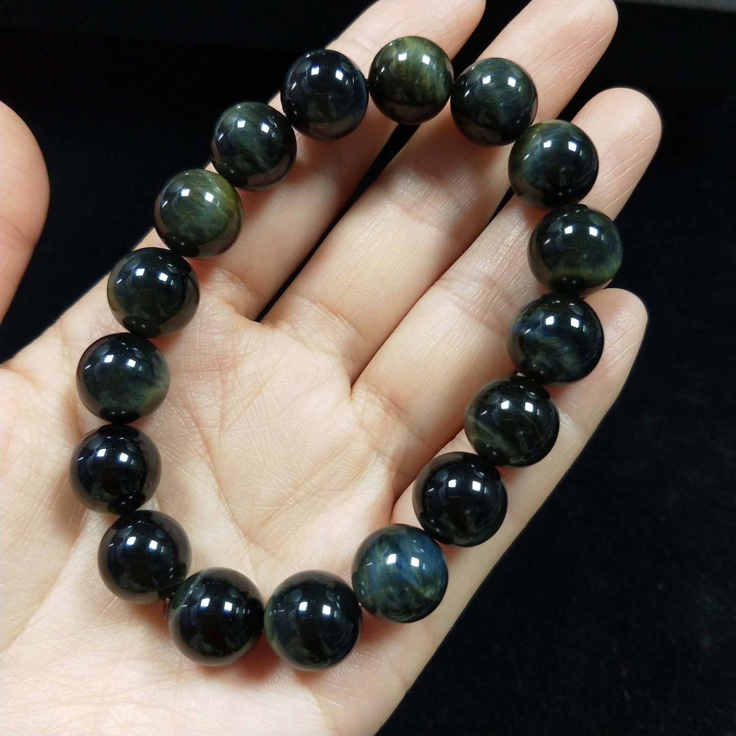 -----high quality black tiger eye bracelet