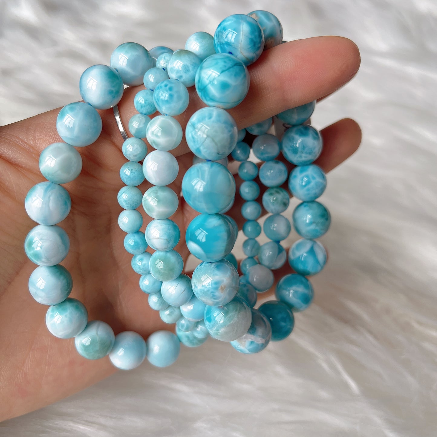 1pcs top grade precious larimar gemstone bracelet
