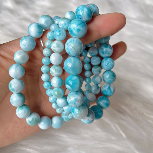 1pcs top grade precious larimar gemstone bracelet