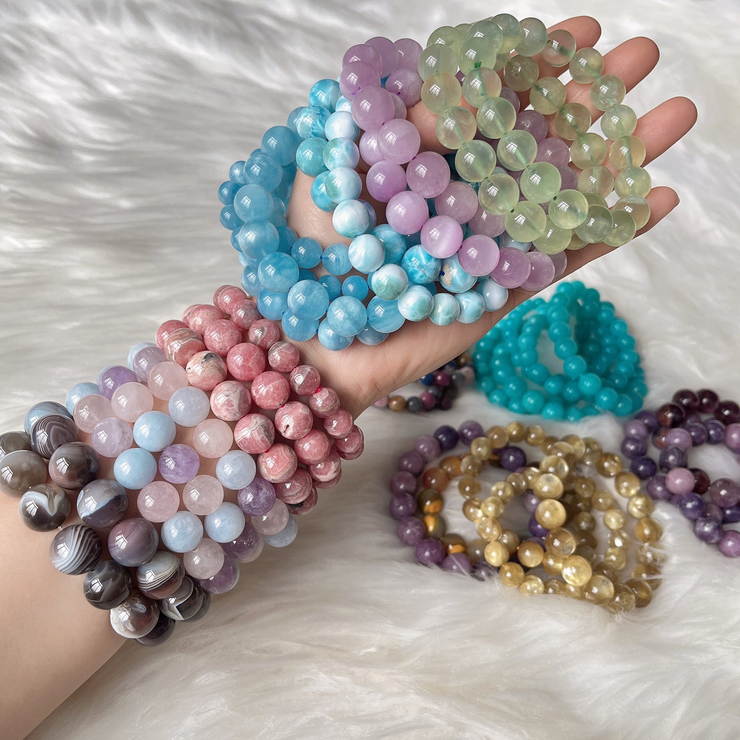 1pcs top grade precious larimar gemstone bracelet