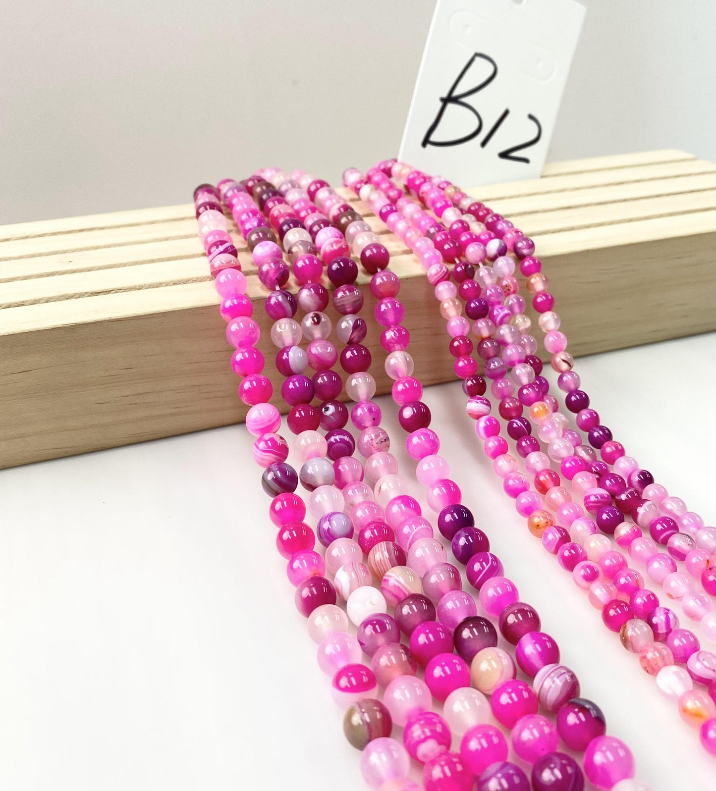 ------#B1-#B48 normal dark pink color  loose beads