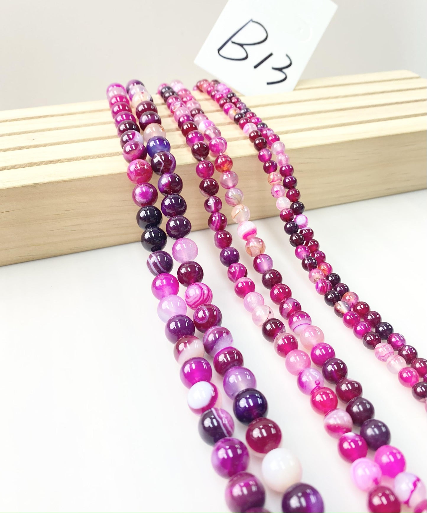 ------#B1-#B48 normal dark pink color  loose beads