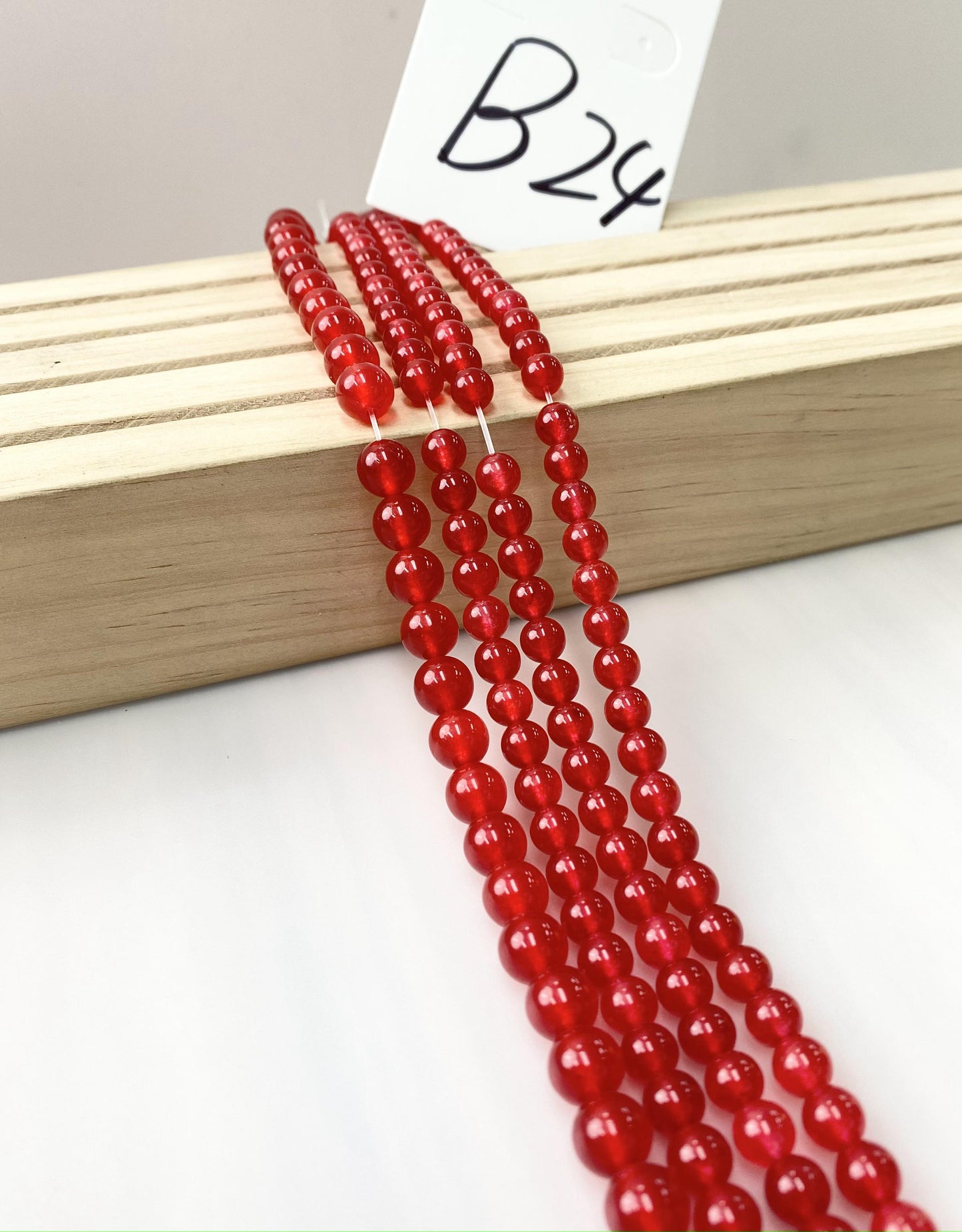 ------#B1-#B48 normal dark pink color  loose beads