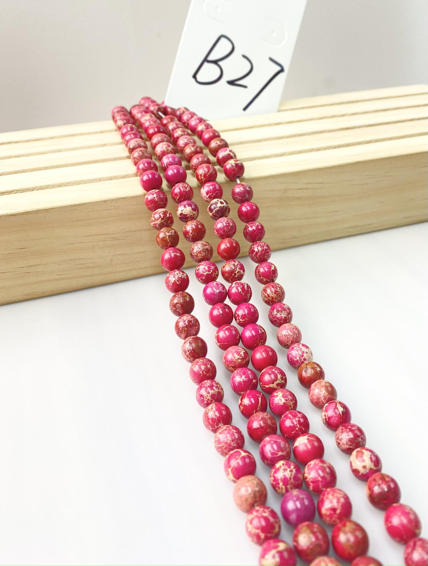 ------#B1-#B48 normal dark pink color  loose beads