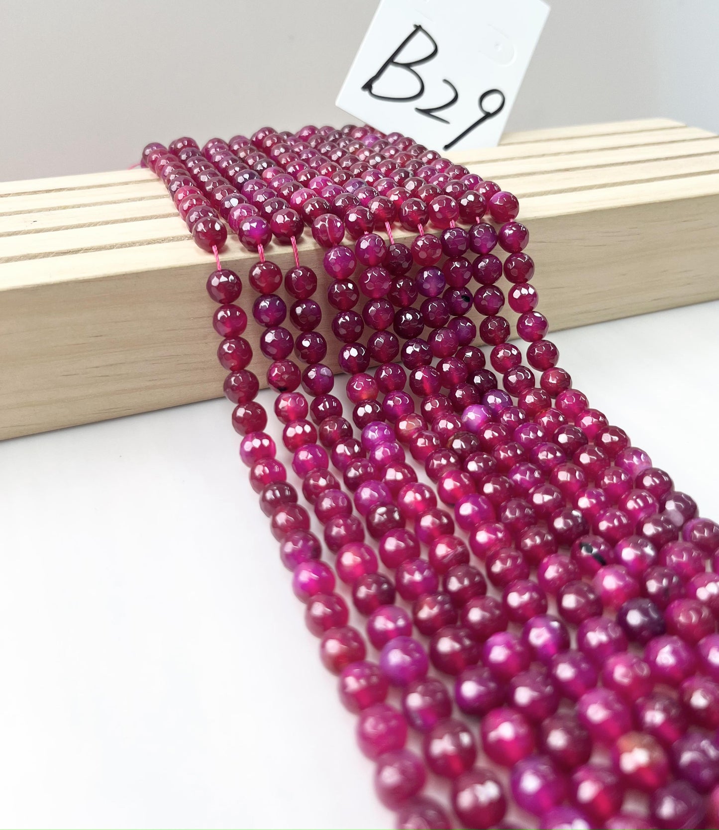 ------#B1-#B48 normal dark pink color  loose beads