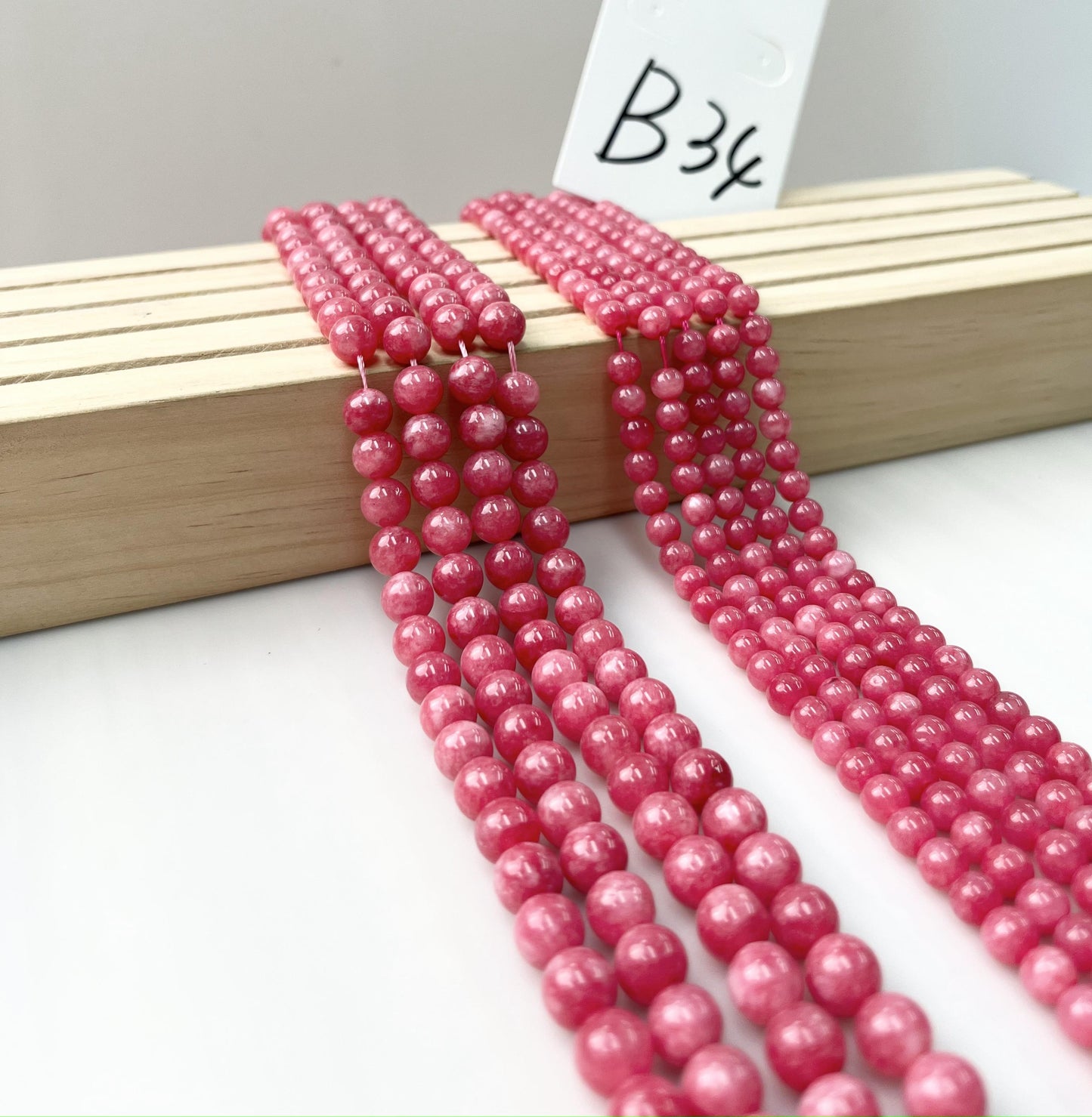 ------#B1-#B48 normal dark pink color  loose beads