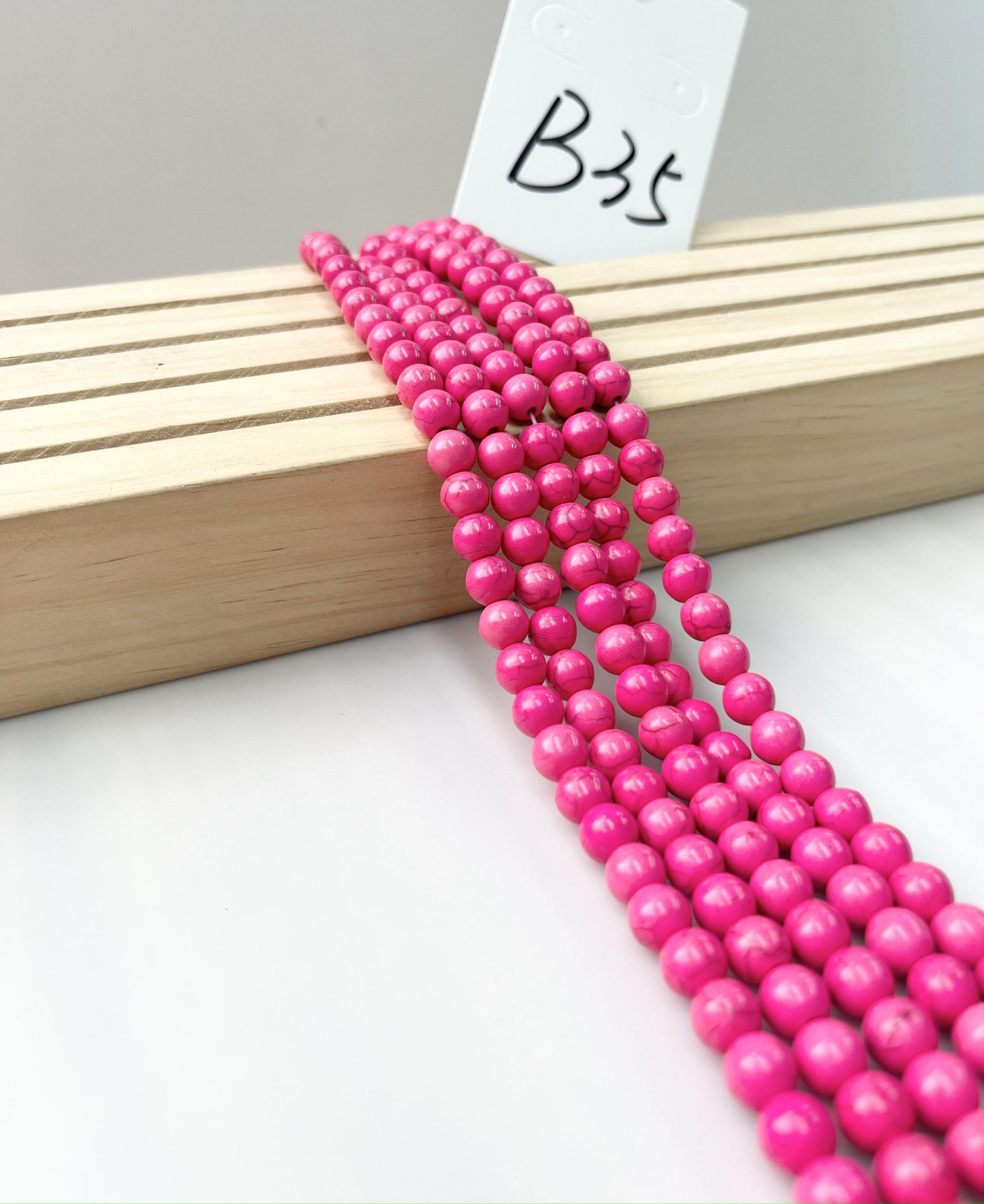 ------#B1-#B48 normal dark pink color  loose beads