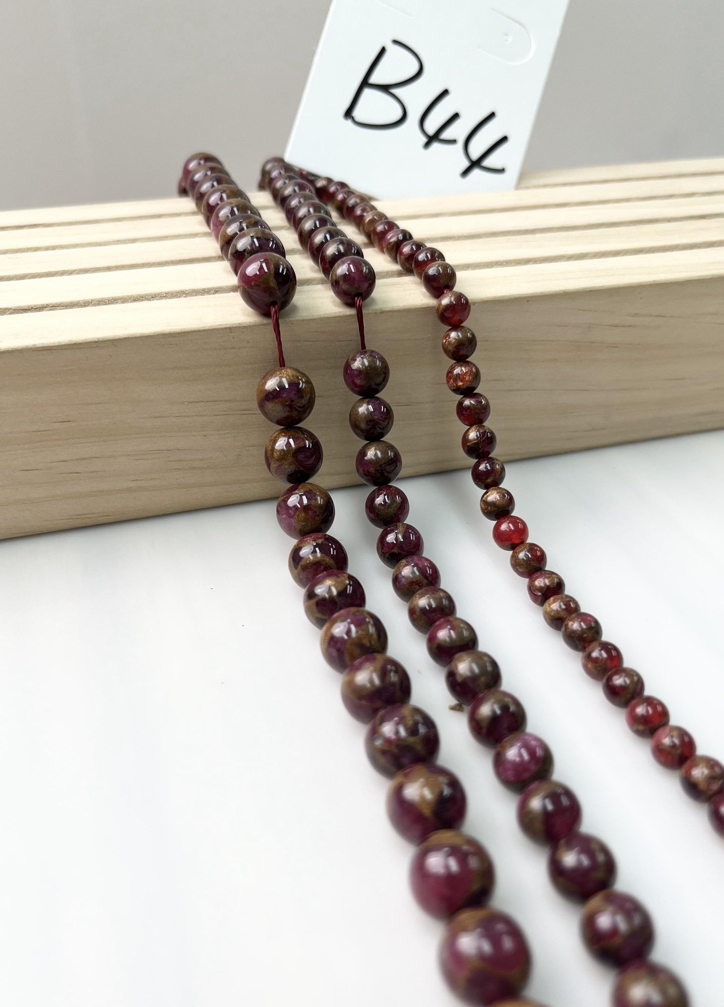 ------#B1-#B48 normal dark pink color  loose beads
