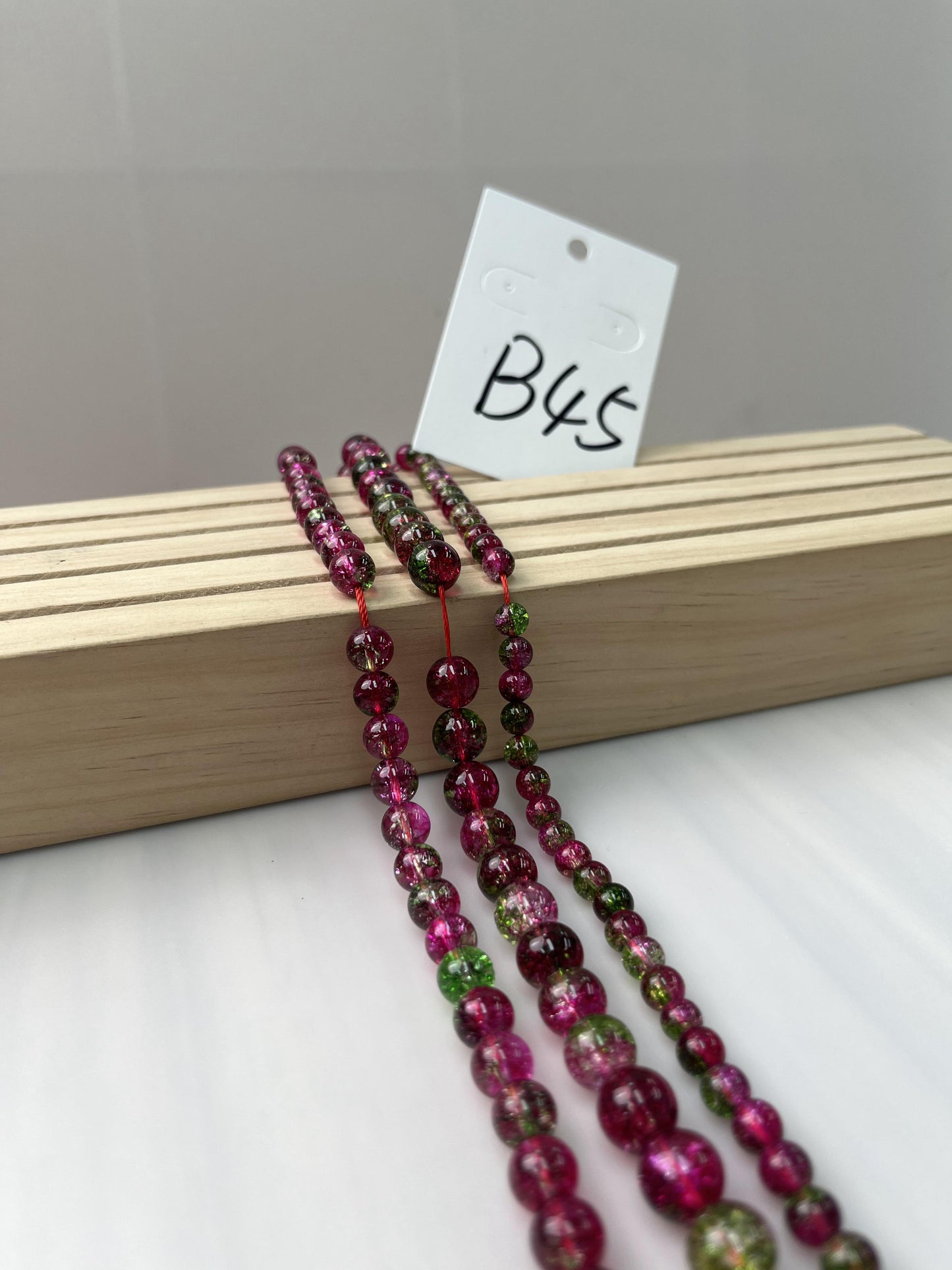 ------#B1-#B48 normal dark pink color  loose beads