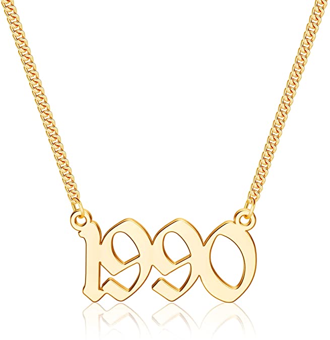 Old English Birthdate Necklace