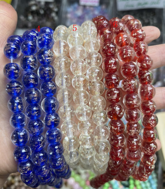 10mm Murano glowing loose beads