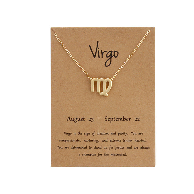 stainless steel zodiac sign necklace