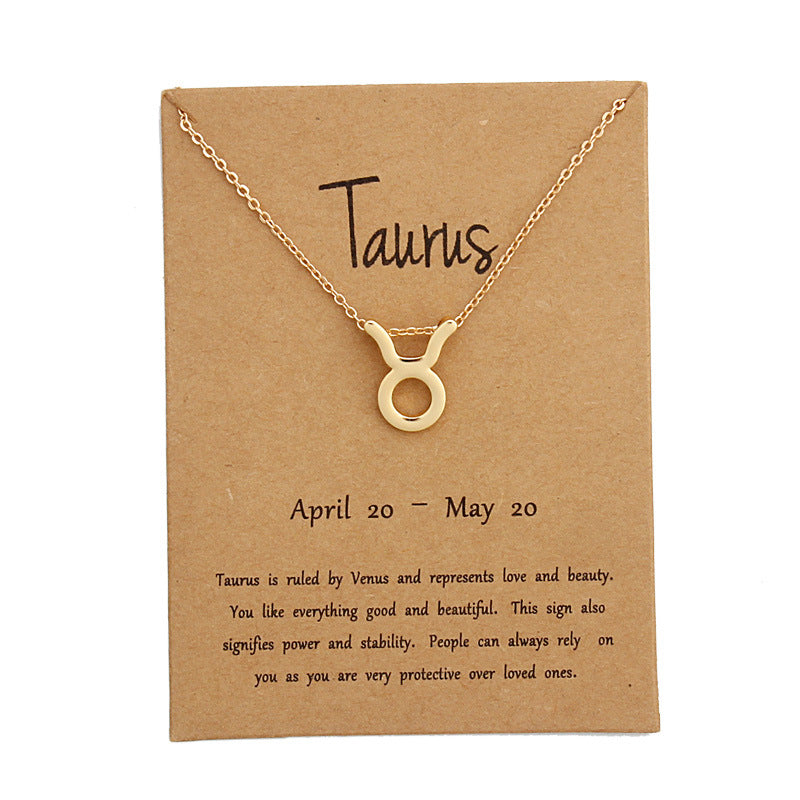 stainless steel zodiac sign necklace