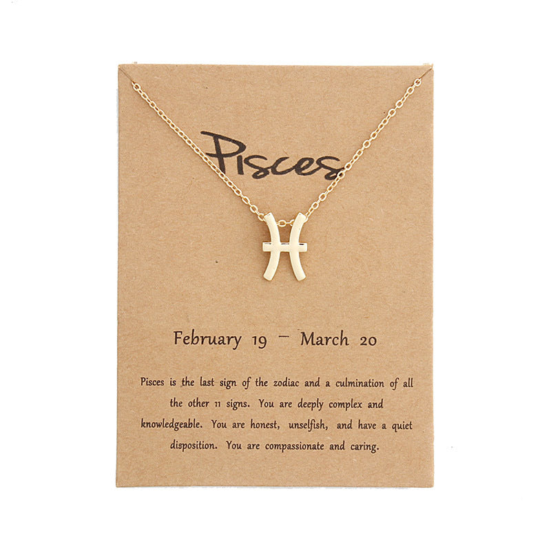 stainless steel zodiac sign necklace
