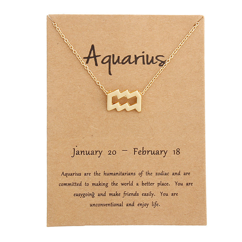 stainless steel zodiac sign necklace