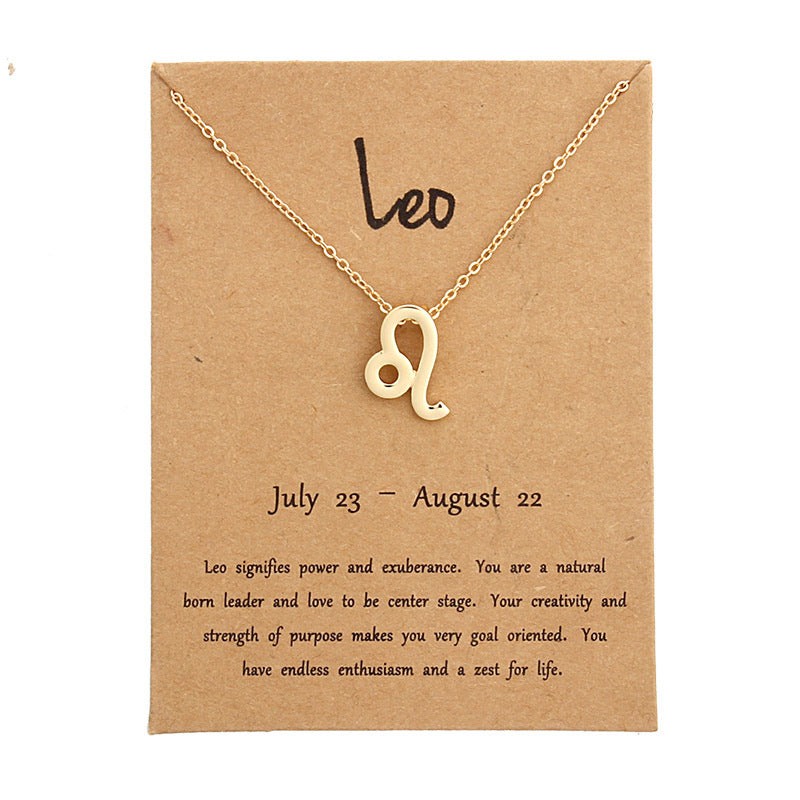 stainless steel zodiac sign necklace