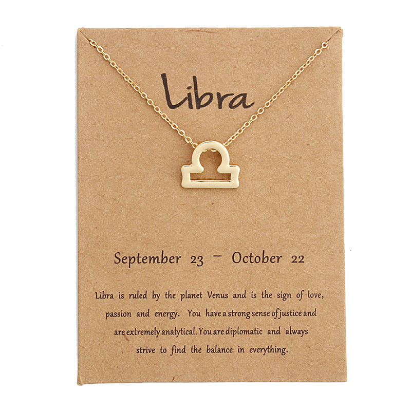 stainless steel zodiac sign necklace