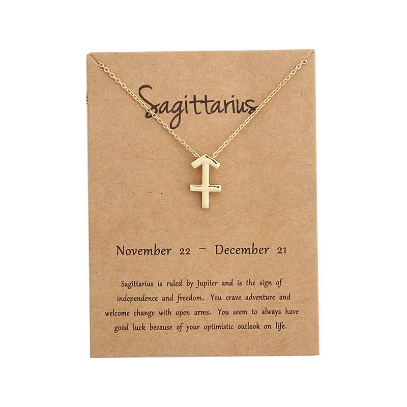 stainless steel zodiac sign necklace
