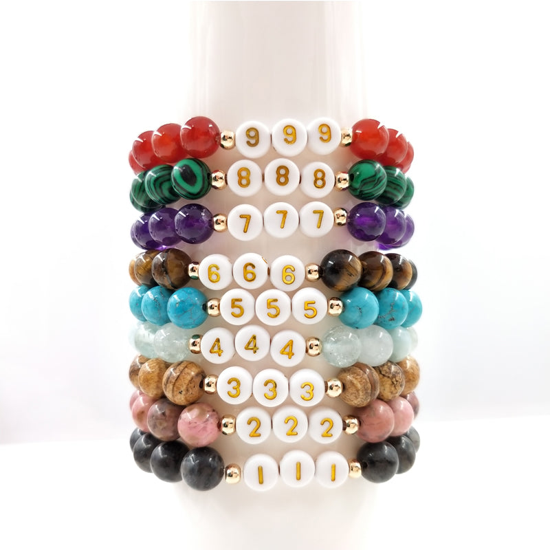 lucky number gemstone bracelet