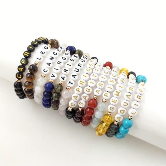 zodiac gemstone bracelet