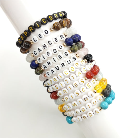 zodiac gemstone bracelet