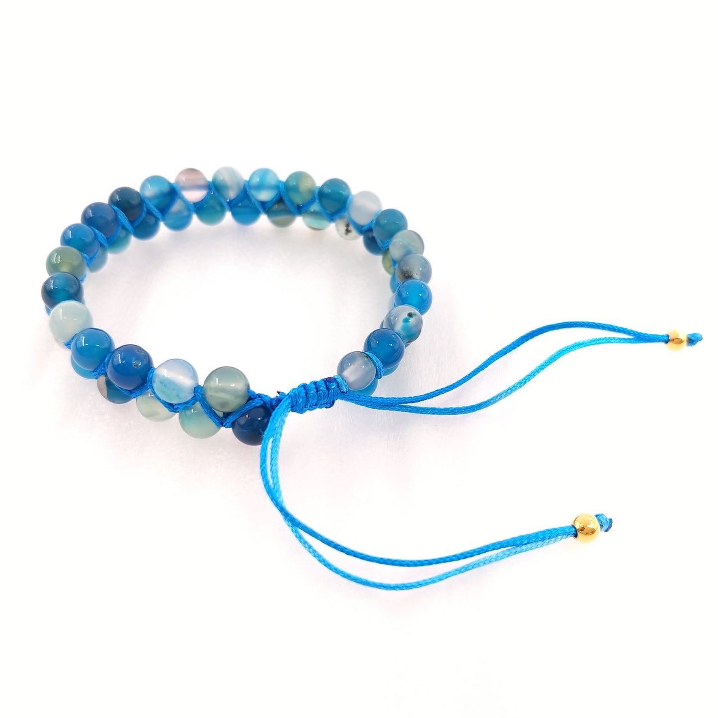 1pcs double row fengshui lucky gemstone bracelet