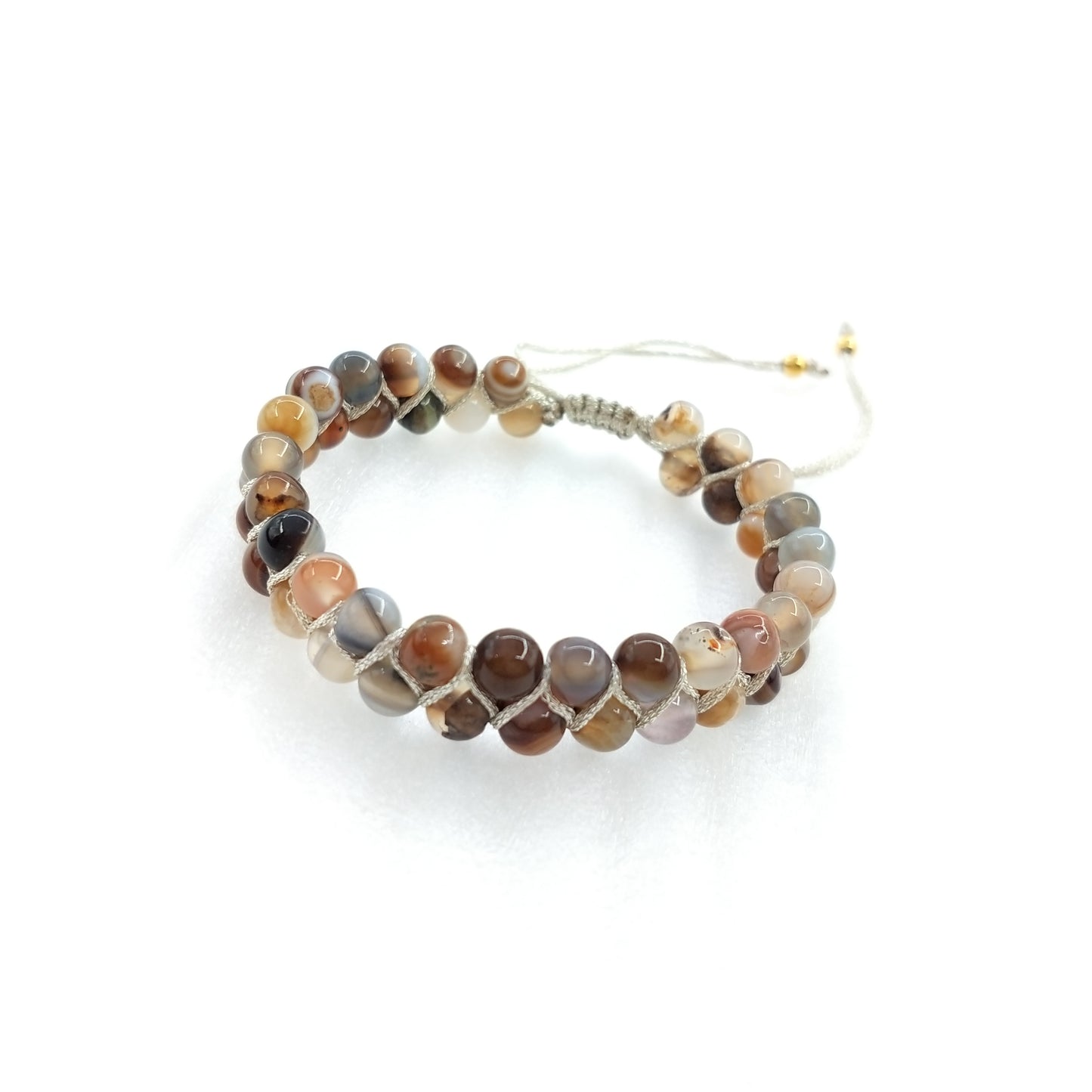 1pcs double row fengshui lucky gemstone bracelet