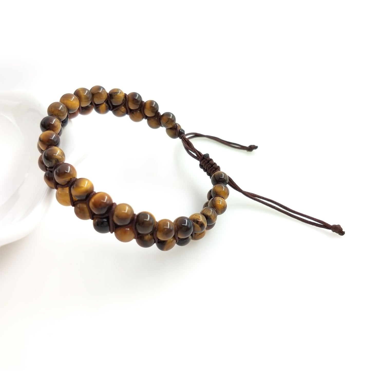 1pcs double row fengshui lucky gemstone bracelet