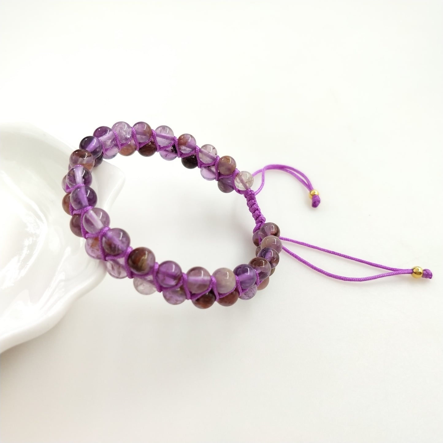 1pcs double row fengshui lucky gemstone bracelet