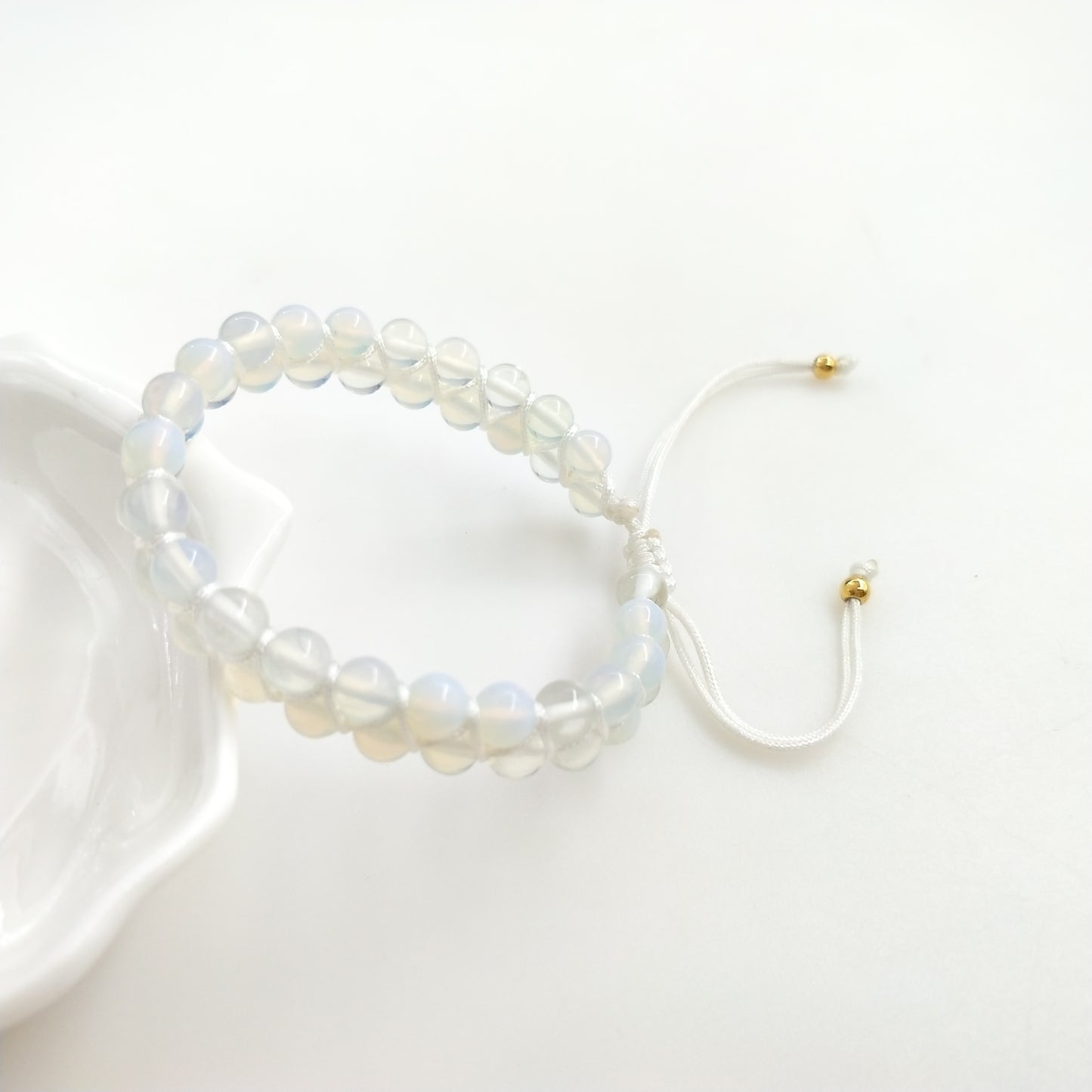 1pcs double row fengshui lucky gemstone bracelet