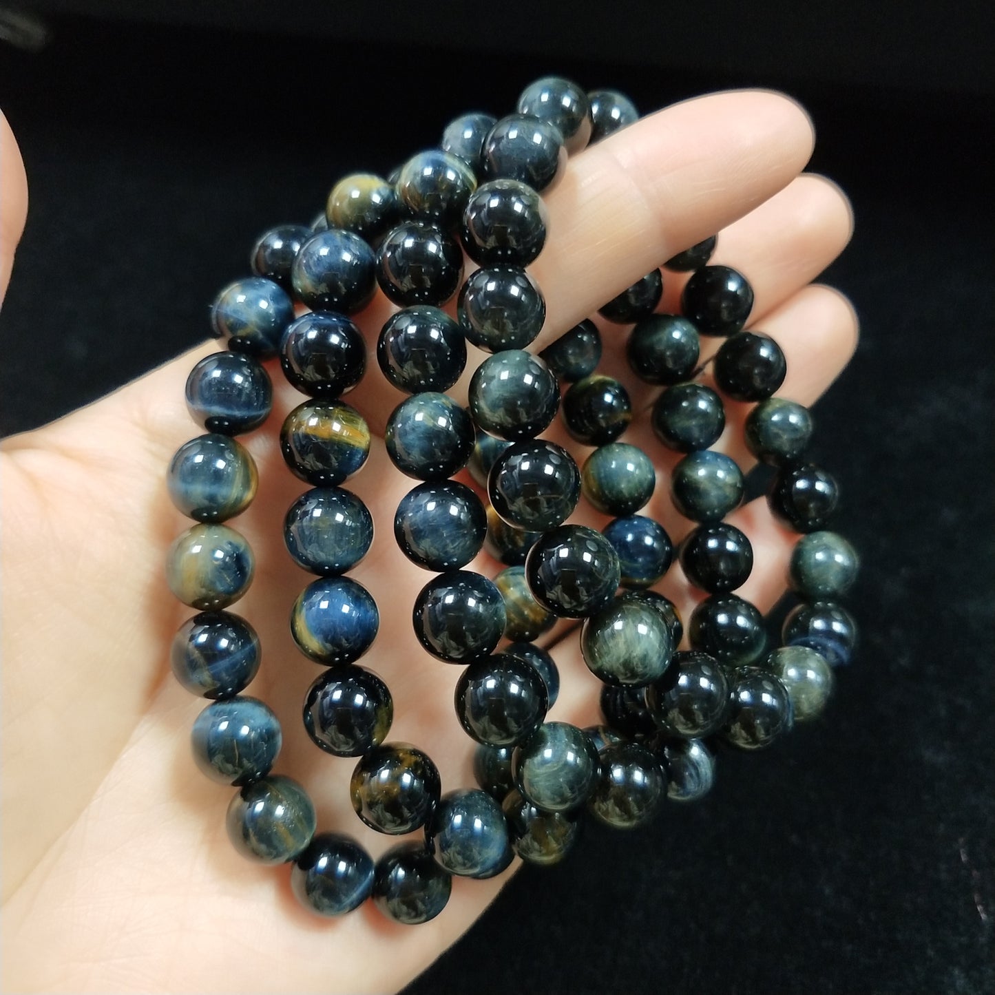 -----high quality black tiger eye bracelet