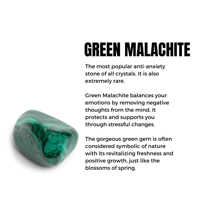 1pcs anti-anxiety green malachite stone bracelet