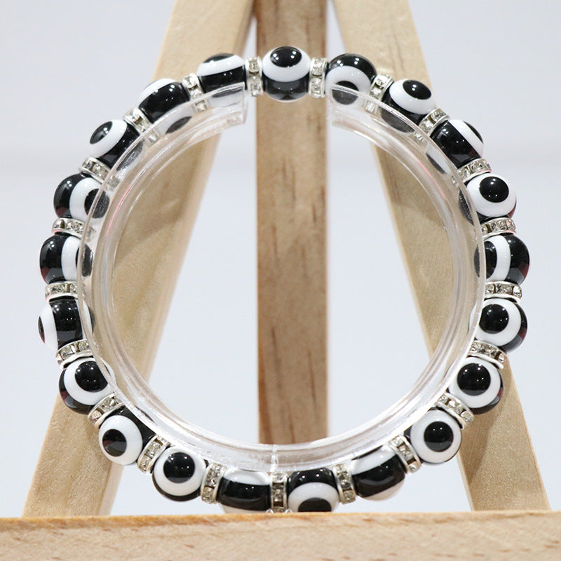 evil eyes plastic beads bracelet