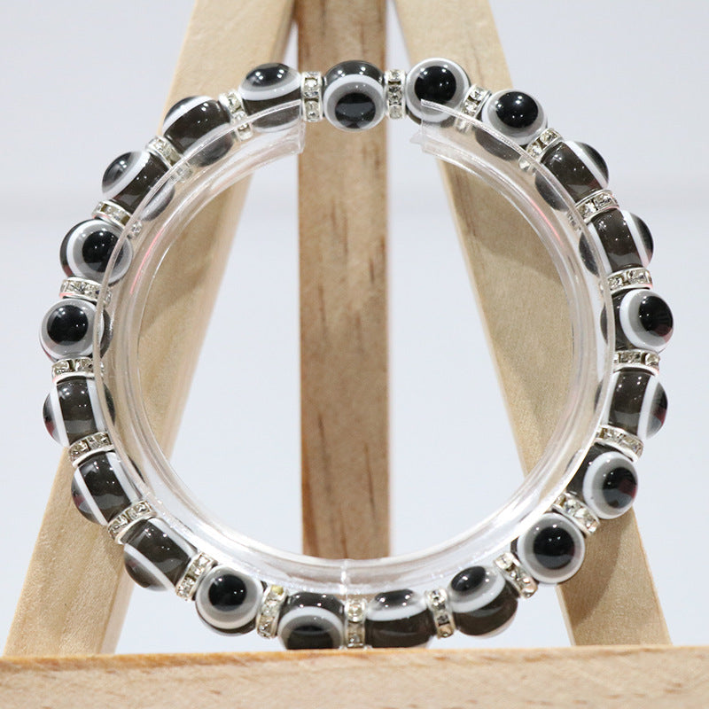 evil eyes plastic beads bracelet