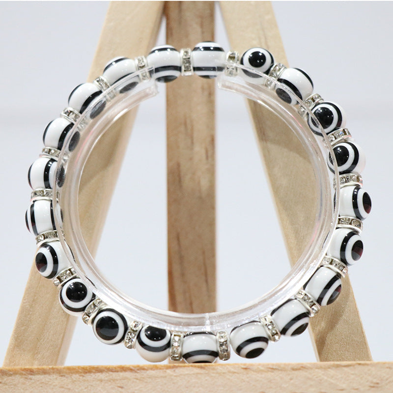 evil eyes plastic beads bracelet