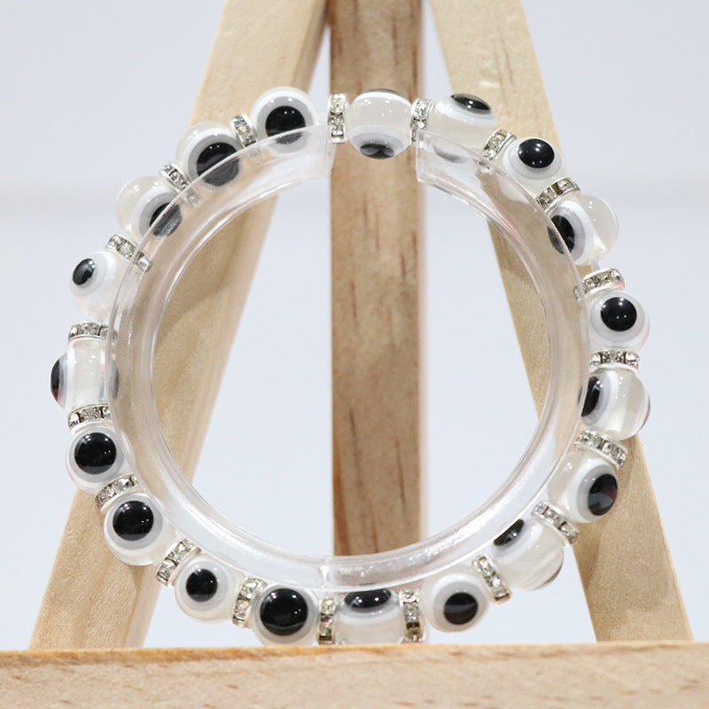 evil eyes plastic beads bracelet