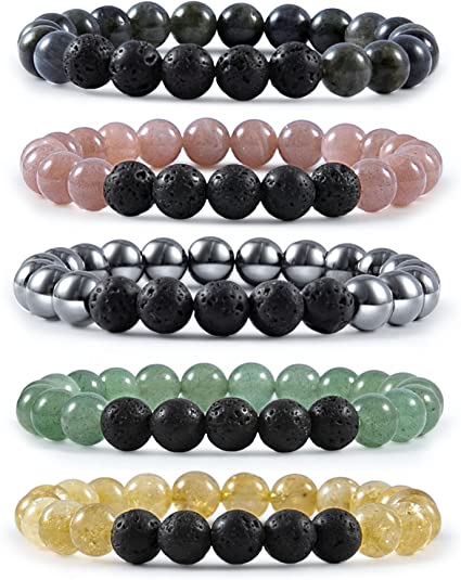Healing Crystals Handmade 8mm Round Beads Stretch Bracelet
