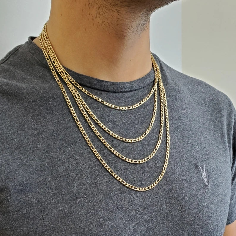 3.5mm Figaro Link Stainless Steel necklace