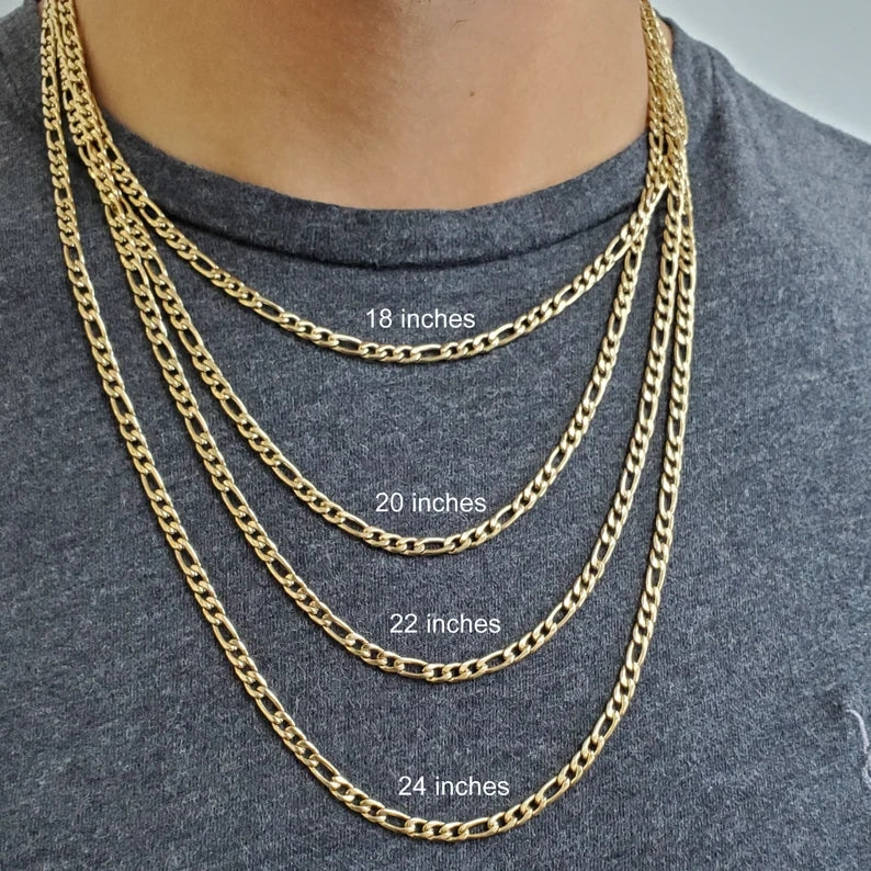 3.5mm Figaro Link Stainless Steel necklace