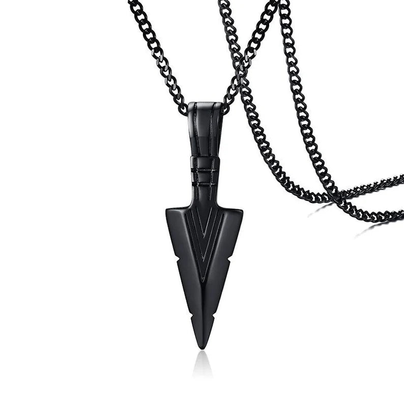 Viking Arrowhead Pendant Stainless Steel  necklace